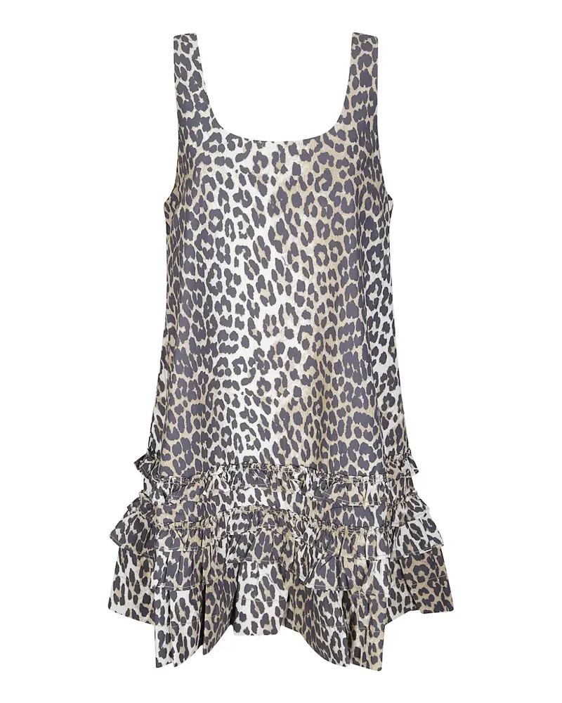 Ganni Kleid mit Leopardenprint - Nude Nude