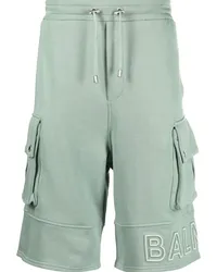 Balmain Bermudas mit Logo-Prägung Grün