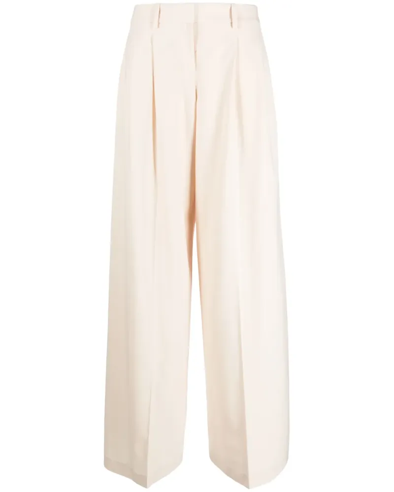 Theory Palazzohose mit Falten - Nude Nude