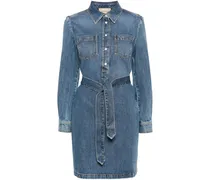 Jeanskleid mit Horsebit-Detail - Blau