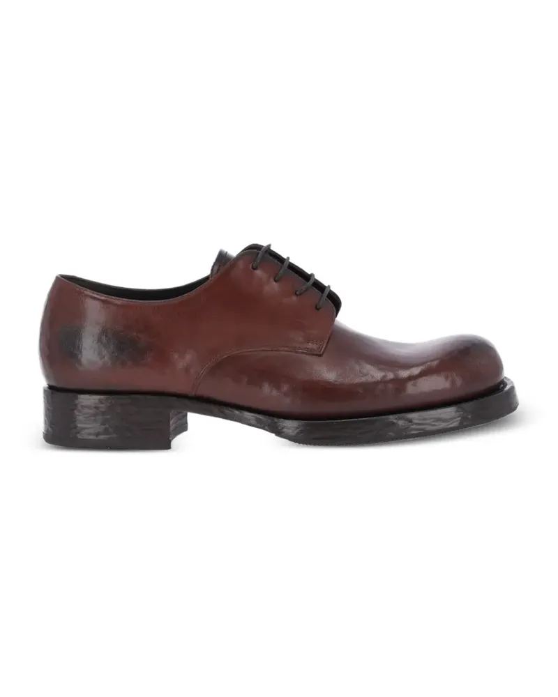 Prada Derby-Schuhe aus poliertem Leder - Braun Braun