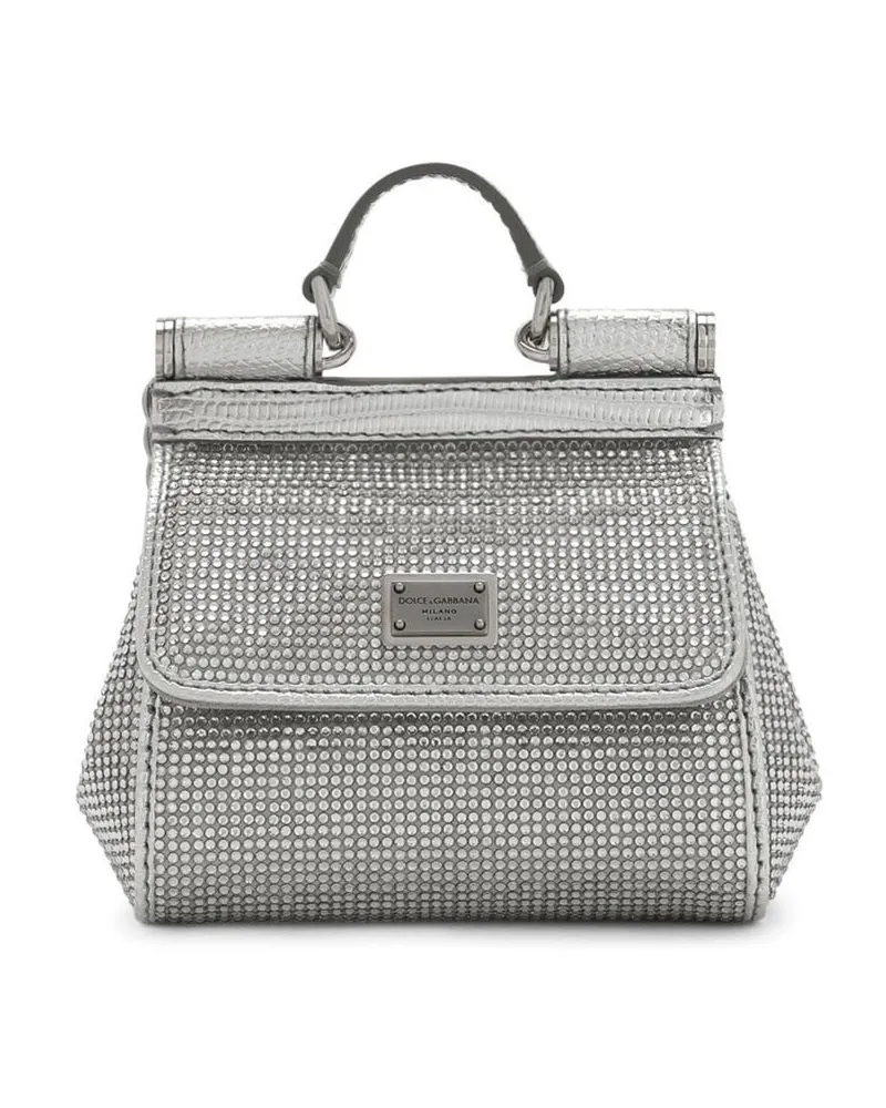 Dolce & Gabbana KIM DOLCE&GABBANA Mini Sicily Handtasche - Silber Silber