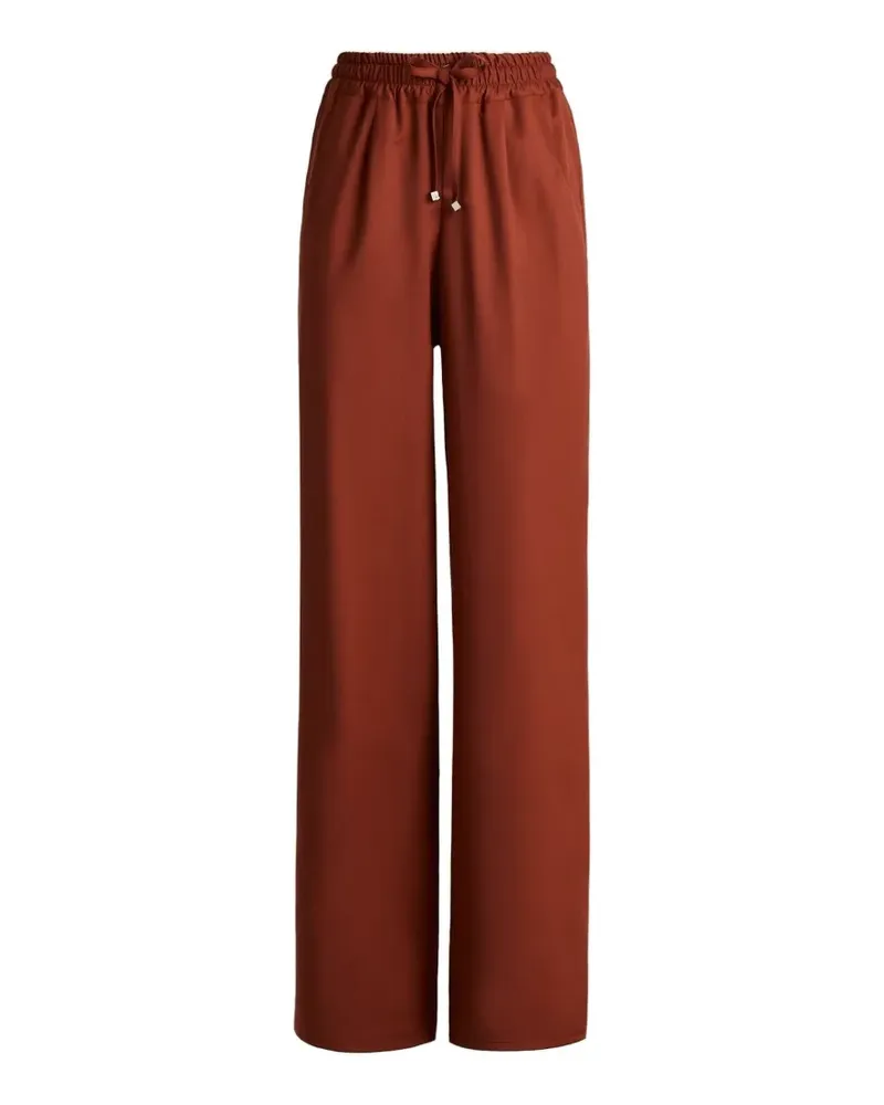Kiton Palazzohose mit Kordelzug aus Wolle - Orange Orange