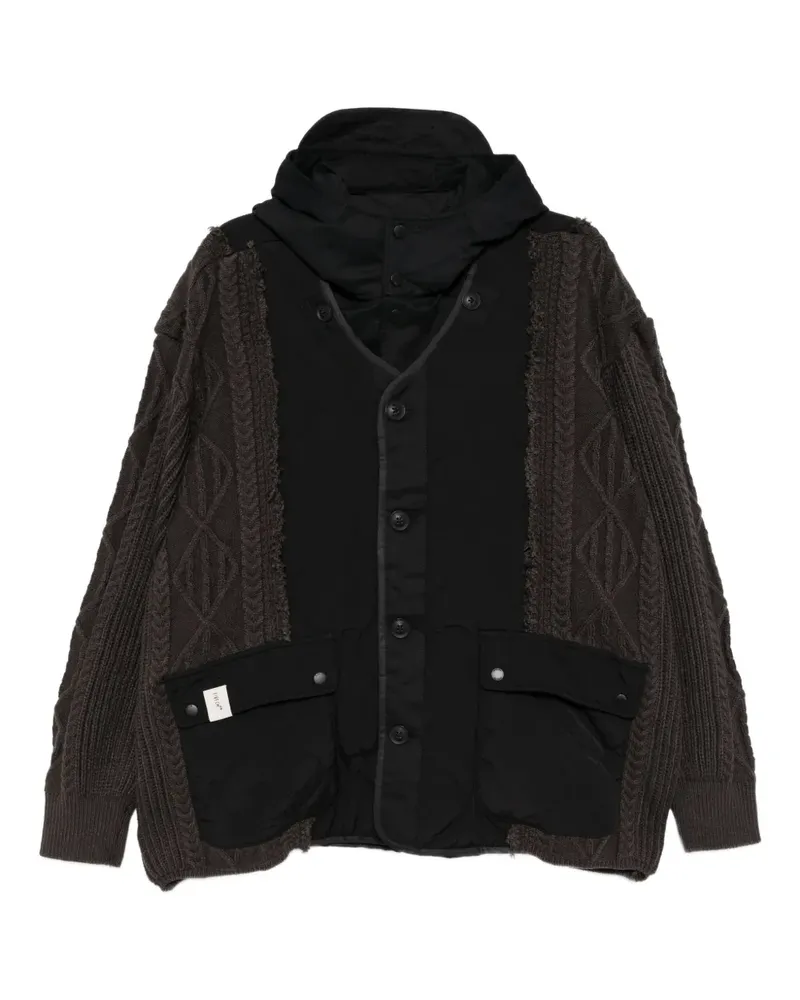 FIVE CM Jacke mit Logo-Patch - Schwarz Schwarz