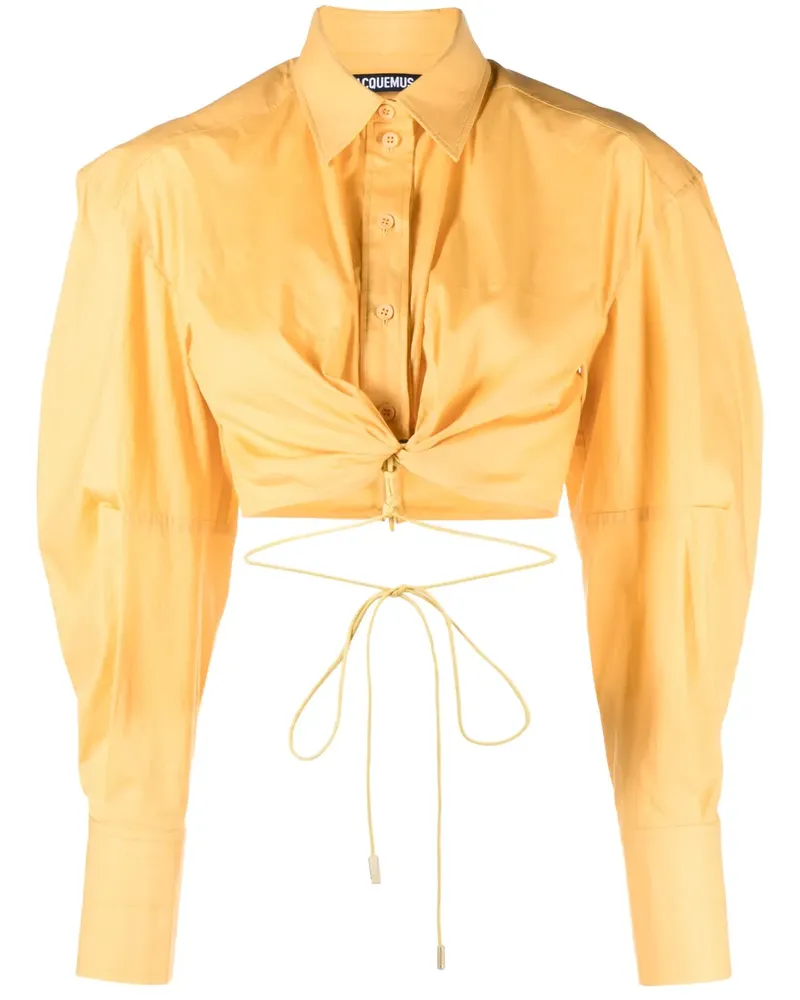 Jacquemus La chemise Plidao Cropped-Hemd - Gelb Gelb