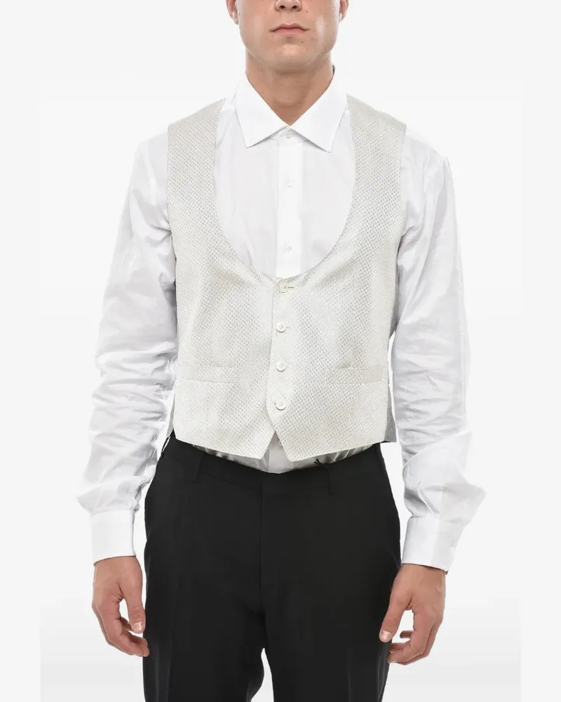 Corneliani Bestickte Weste - Grau Grau