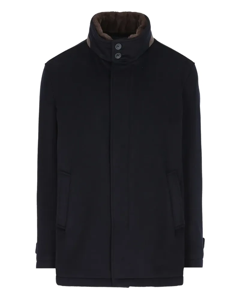 Herno Kaschmirjacke mit Stehkragen - Blau Blau