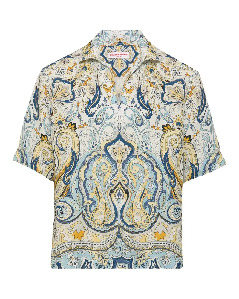 Orlebar Brown Vincent paisley-print shirt - Nude Nude
