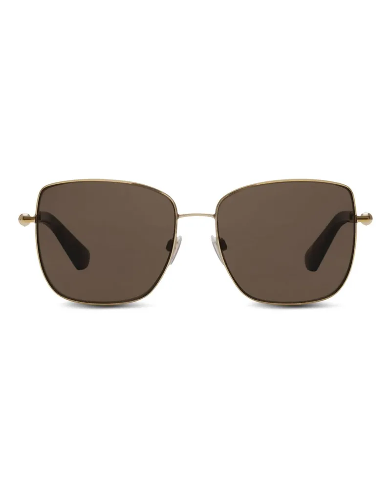 Burberry Eckige Sonnenbrille mit Logo - Gold Gold