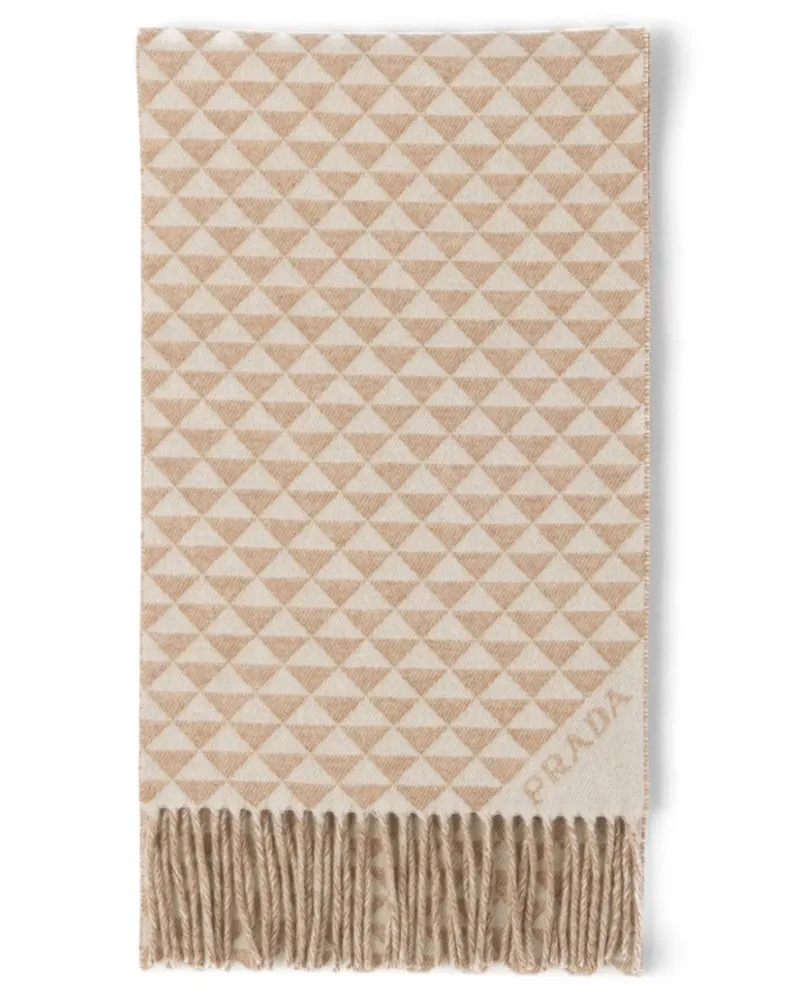 Prada Wendbarer Symbole Schal - Nude Nude