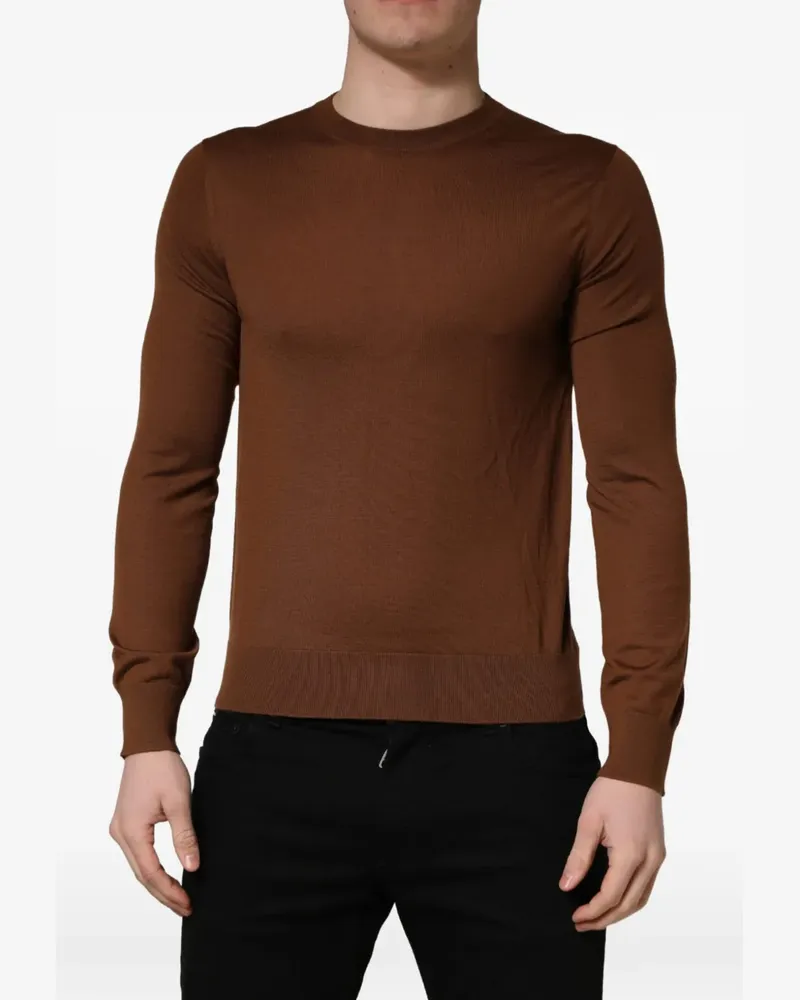 Dolce & Gabbana Kaschmirpullover mit Rundhalsausschnitt - Braun Braun