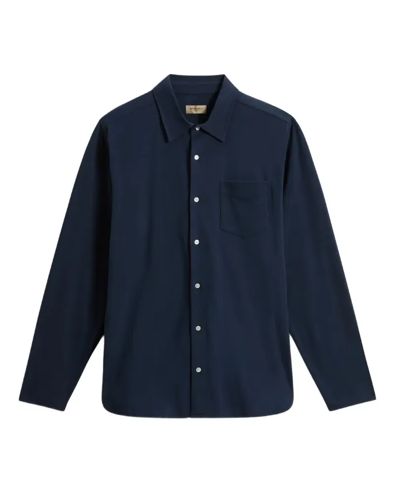 Woolrich Jersey-T-Shirt mit Brusttasche - Blau Blau