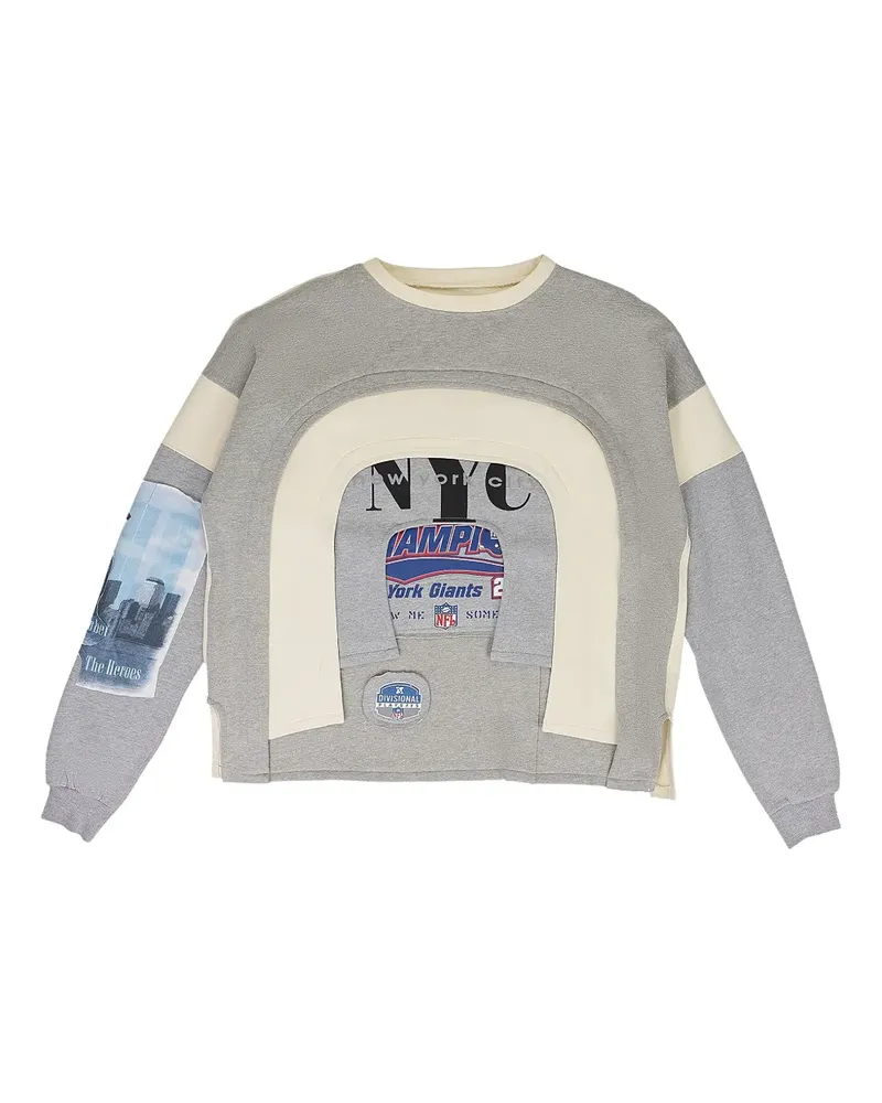 WHO DECIDES WAR Sweatshirt mit Einsätzen - Grau Grau