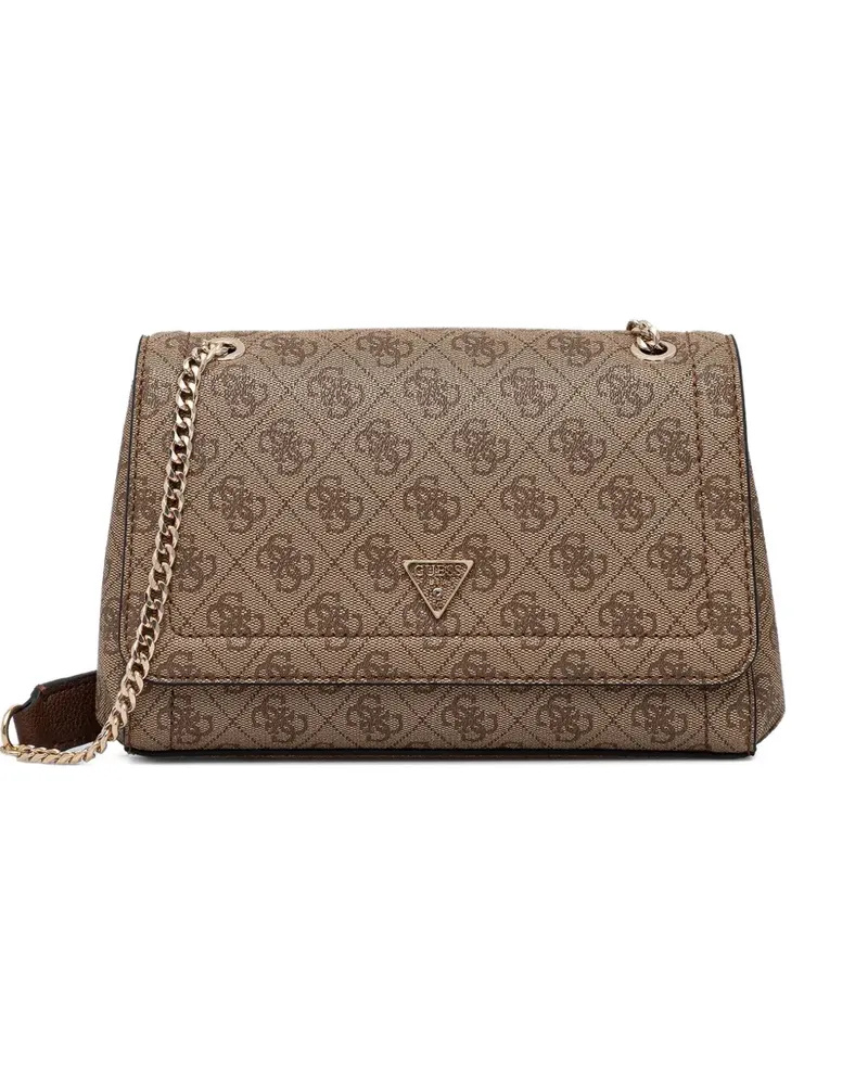 Guess Satchel-Tasche mit Monogramm - Braun Braun