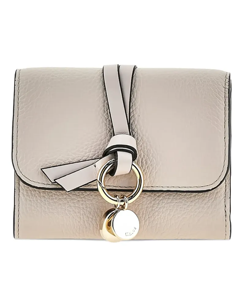 Chloé textured charm wallet - Nude Nude