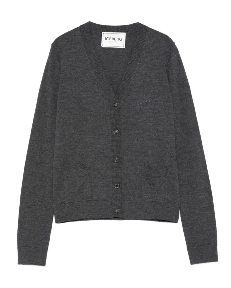 Iceberg Cardigan mit V-Ausschnitt - Grau Grau