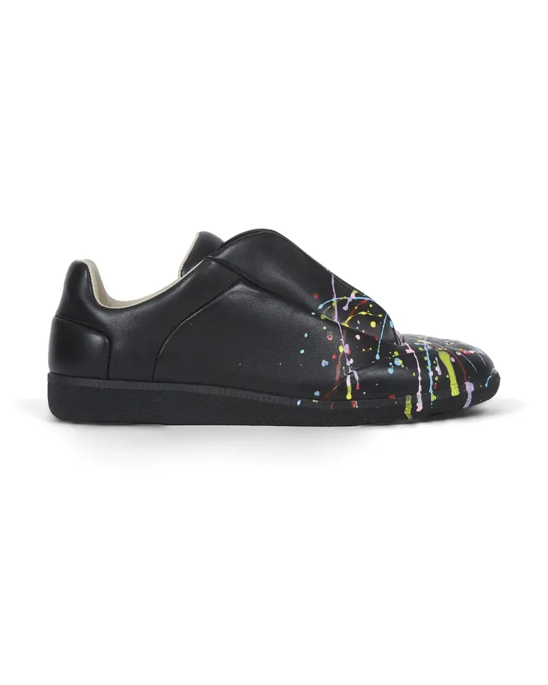 Maison Margiela Future Sneakers mit Farbklecks-Print - Schwarz Schwarz