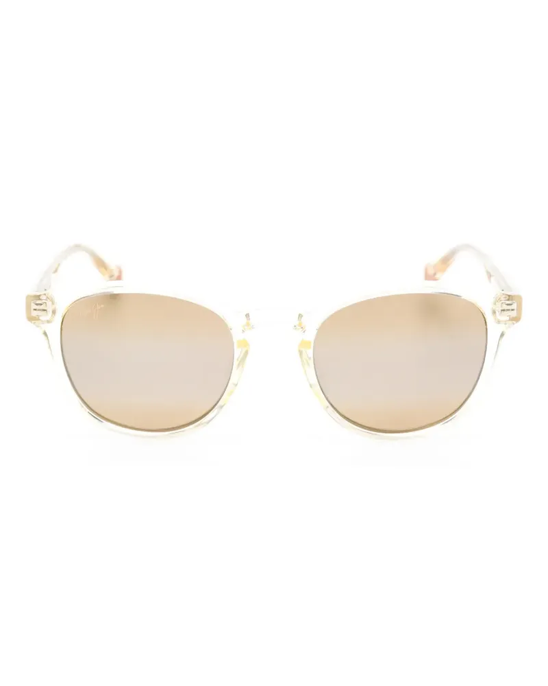 Maui Jim Hiehie Sonnenbrille mit rundem Gestell - Nude Nude
