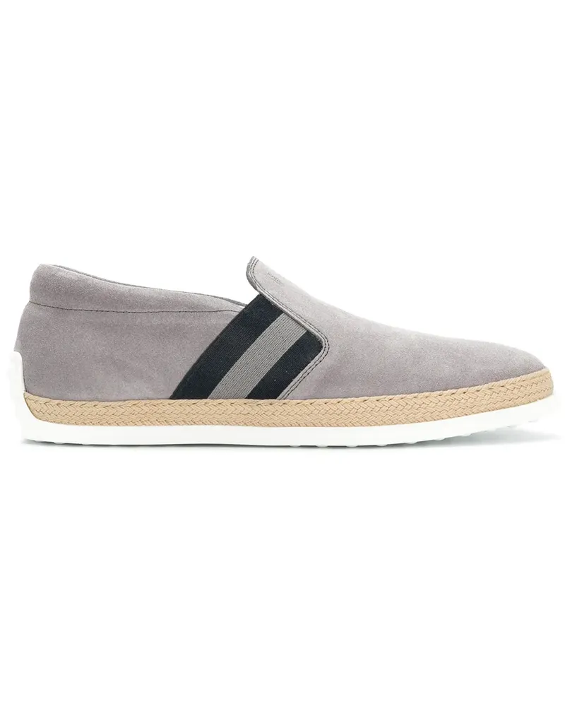 TOD'S Espadrilles aus Leder - Grau Grau