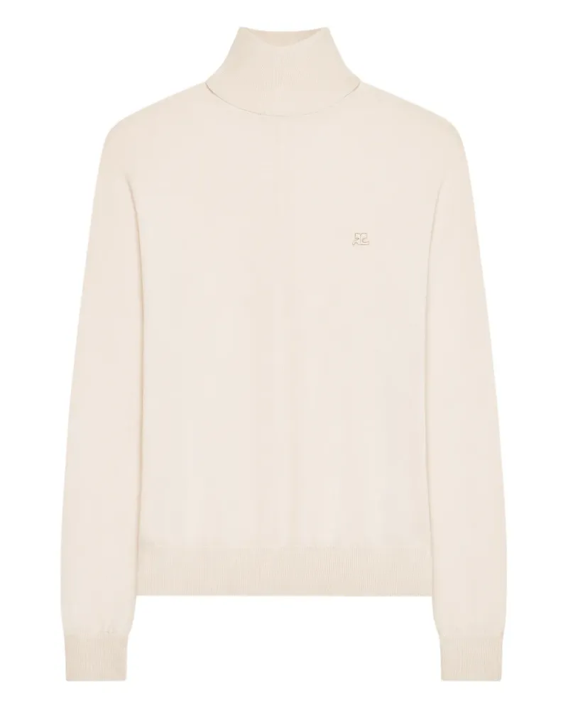 Courrèges Merinopullover mit Stehkragen - Nude Nude