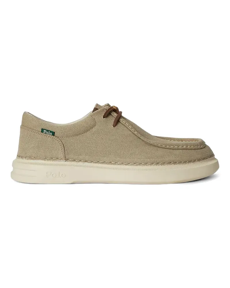 Ralph Lauren lace-up moccasin-stitched shoes - Nude Nude