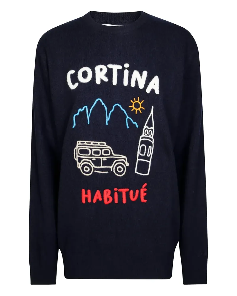 MC2 Saint Barth Bestickter Heron Pullover - Blau Blau