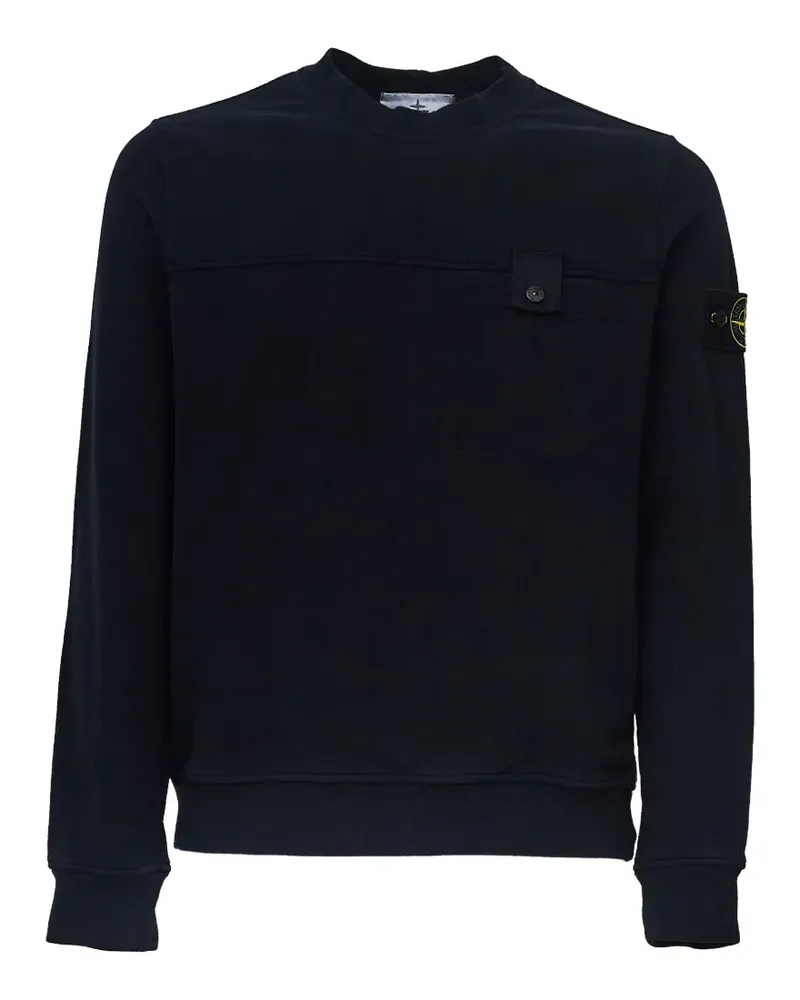 Stone Island logo-patch pocket sweatshirt - Blau Blau