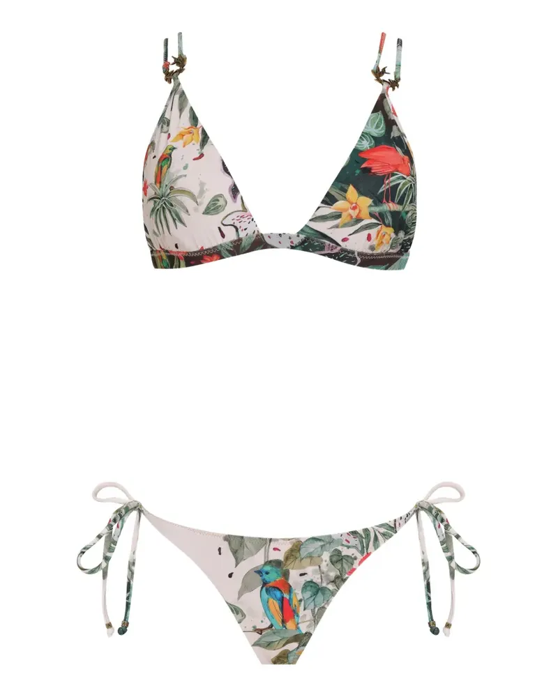 Amir Slama Bikinihöschen mit Print - Nude Nude