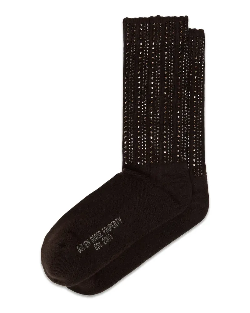 Golden Goose Socken mit "Low Rib/Degrade"-Kristallen - Schwarz Schwarz