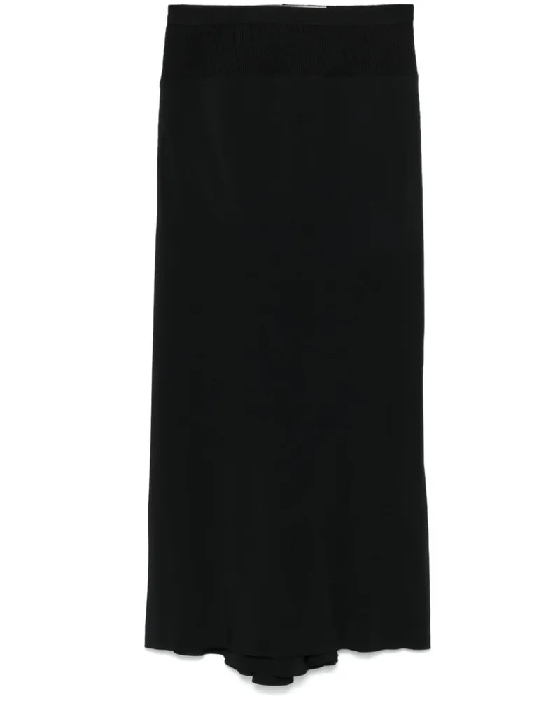 Rick Owens Calf Bias Midirock - Schwarz Schwarz