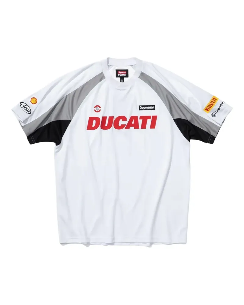 Supreme Being x Ducati T-Shirt mit Logo-Print - Weiß Weiß