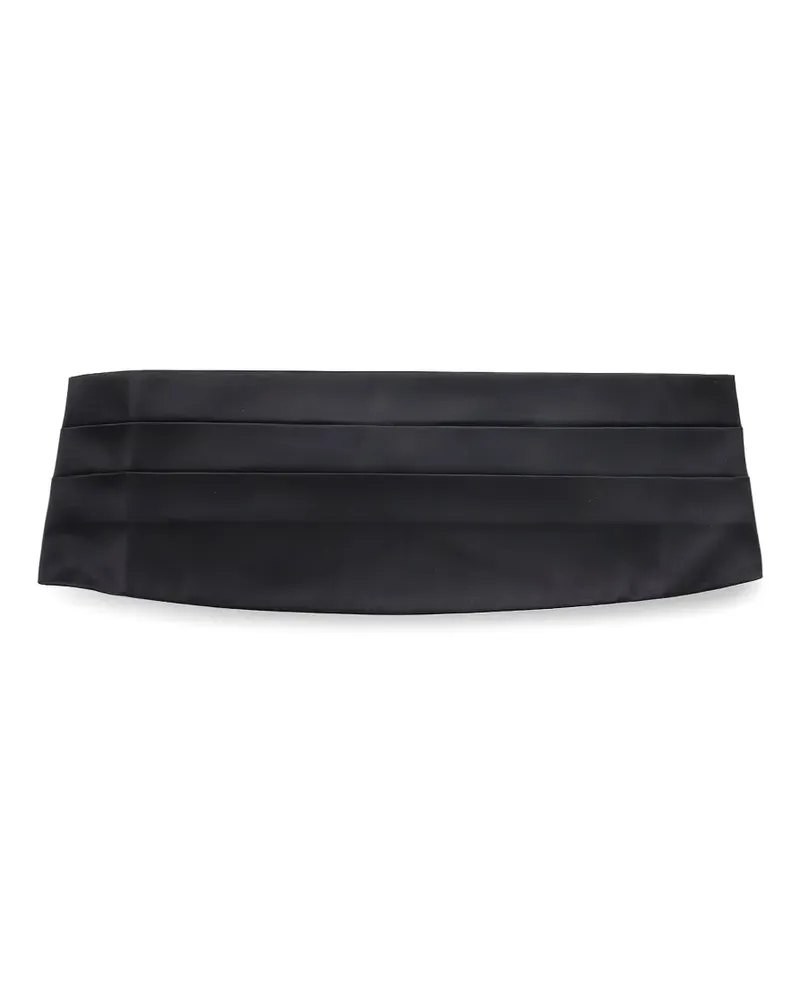 Brunello Cucinelli pleated satin cummerbund - Schwarz Schwarz