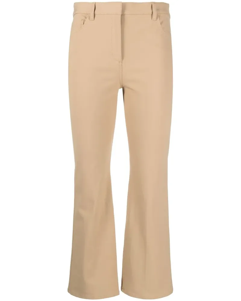 Theory Halbhohe Cropped-Hose - Braun Braun