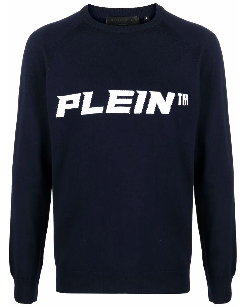 Philipp Plein Pullover mit Logo-Print - Blau Blau