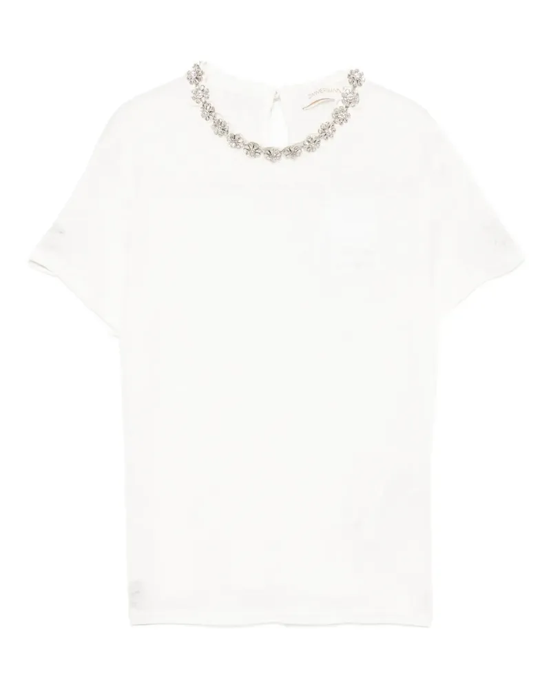 Zimmermann T-Shirt mit Kristallen - Weiß Weiß