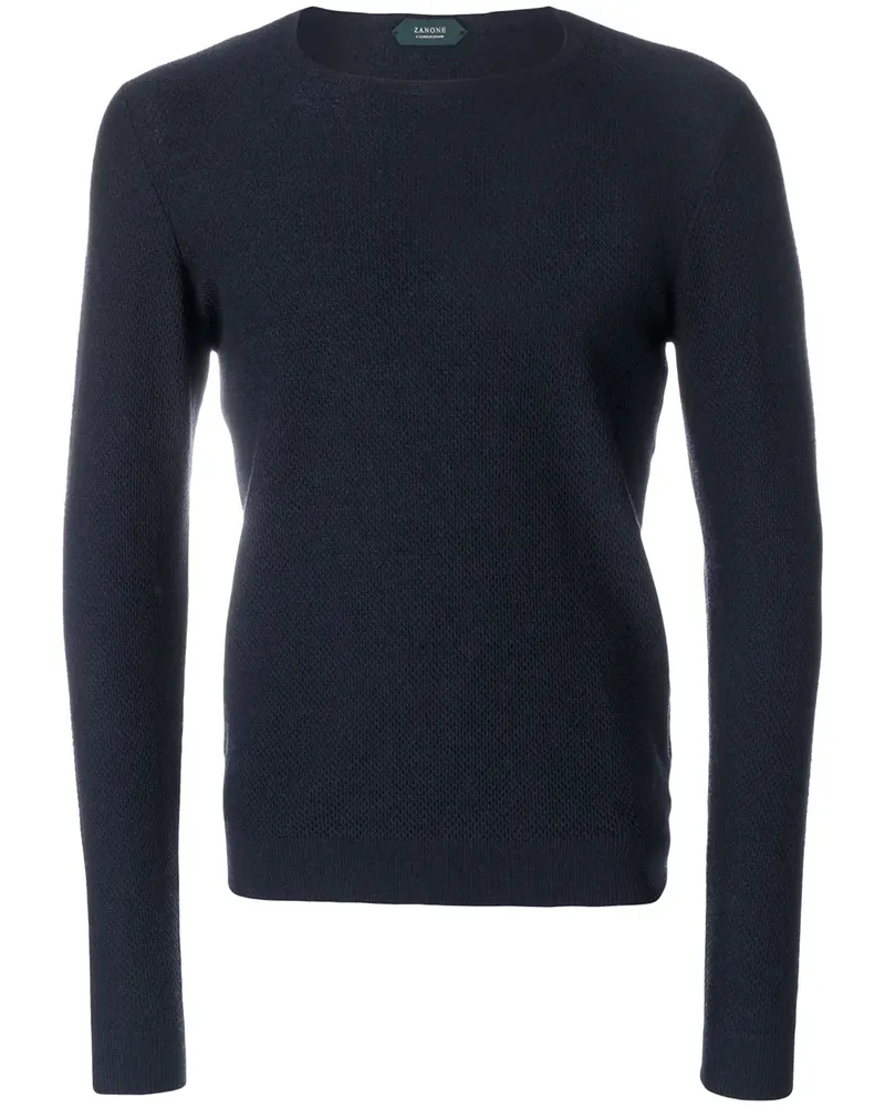 Zanone Pullover mit Rundhalsausschnitt - Blau Blau