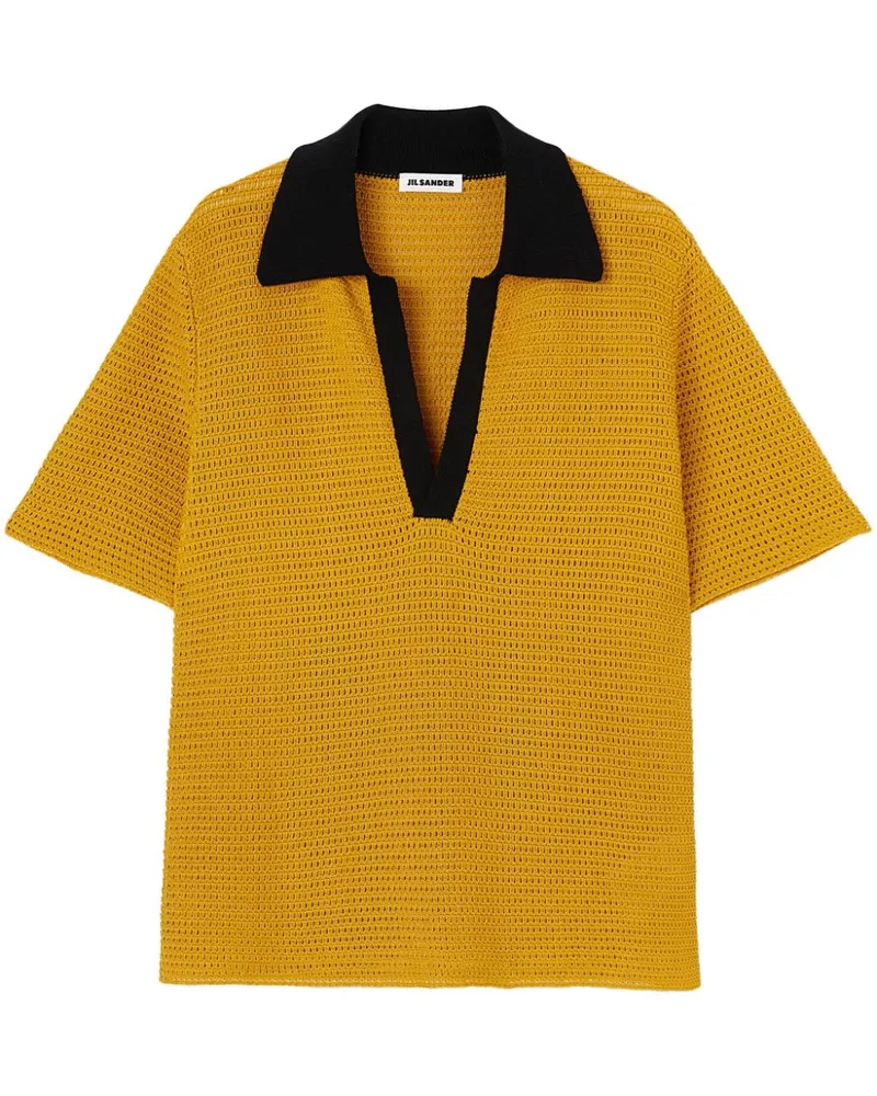 Jil Sander Gestricktes Poloshirt - Gelb Gelb