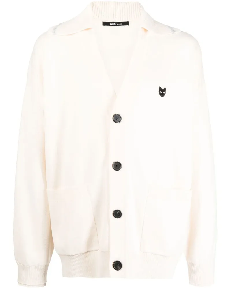 SONGZIO Cardigan mit V-Ausschnitt - Nude Nude