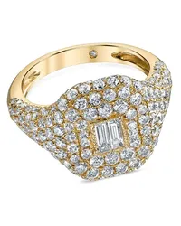 SHAY 18kt Gelbgoldring mit Diamanten Gold