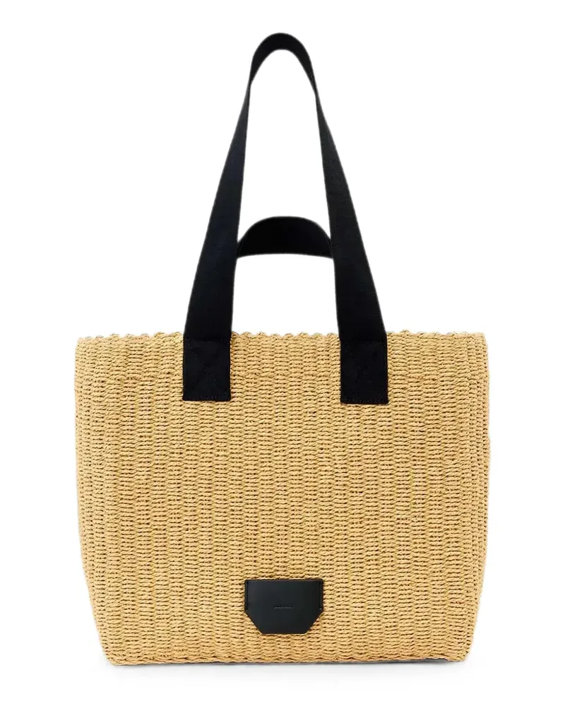 AllSaints Gewebter Izzy Tote Bag mit Logo-Patch - Nude Nude
