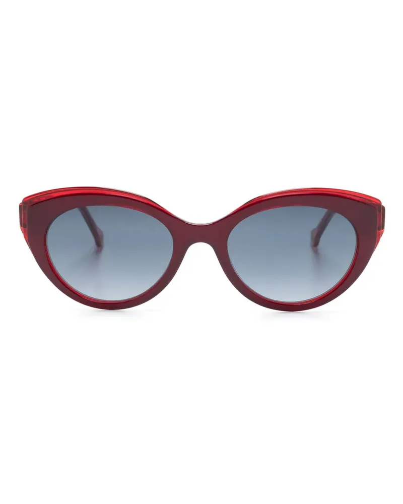 Carolina Herrera New York Sonnenbrille mit Cat-Eye-Gestell - Rot Rot