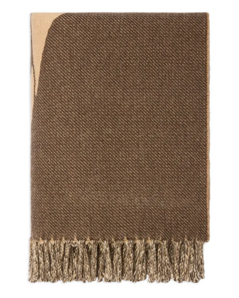 Burberry Decke mit Fransensaum - Braun Braun