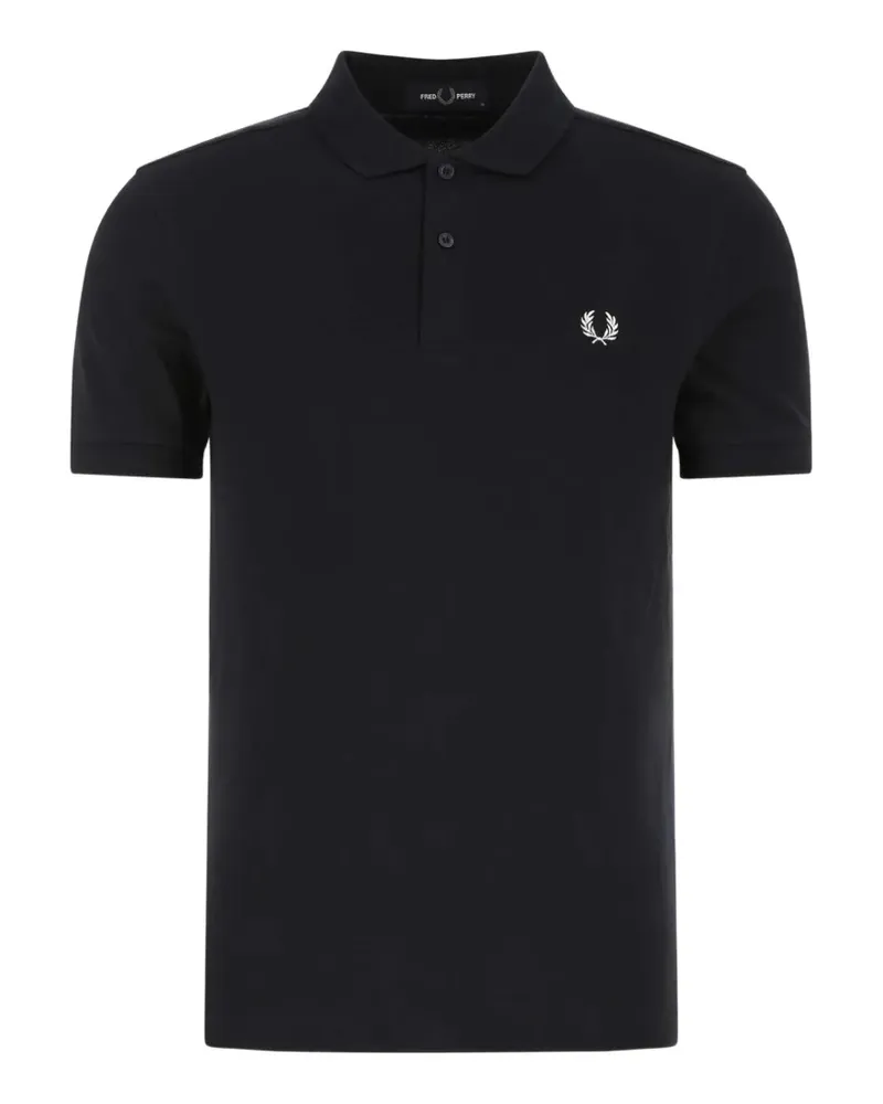 Fred Perry logo-embroidered piqué polo shirt - Blau Blau