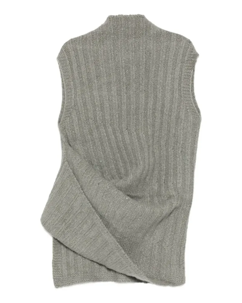Rick Owens ribbed-knit sleeveless sweater - Grau Grau