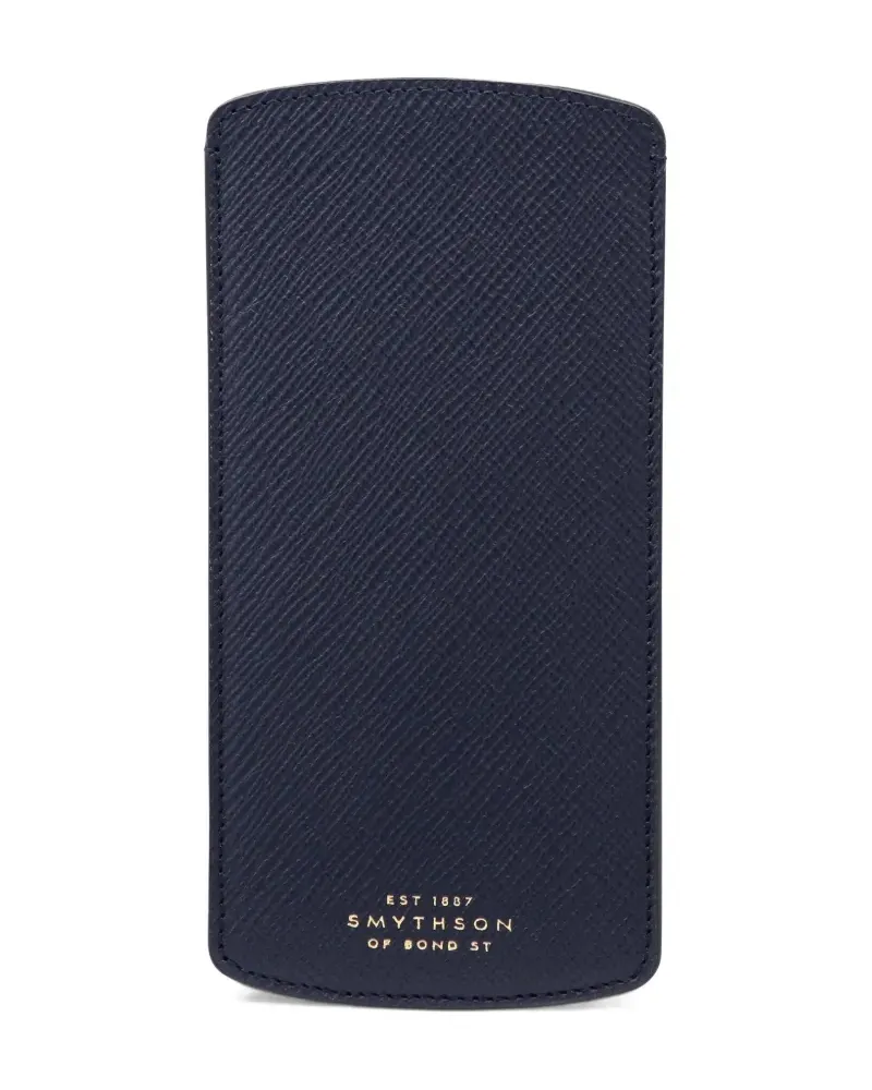 Smythson Sonnenbrillenetui aus Panama-Leder - Blau Blau