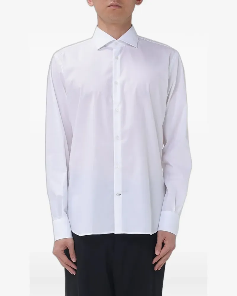 Brooksfield button-down long-sleeved shirt - Weiß Weiß