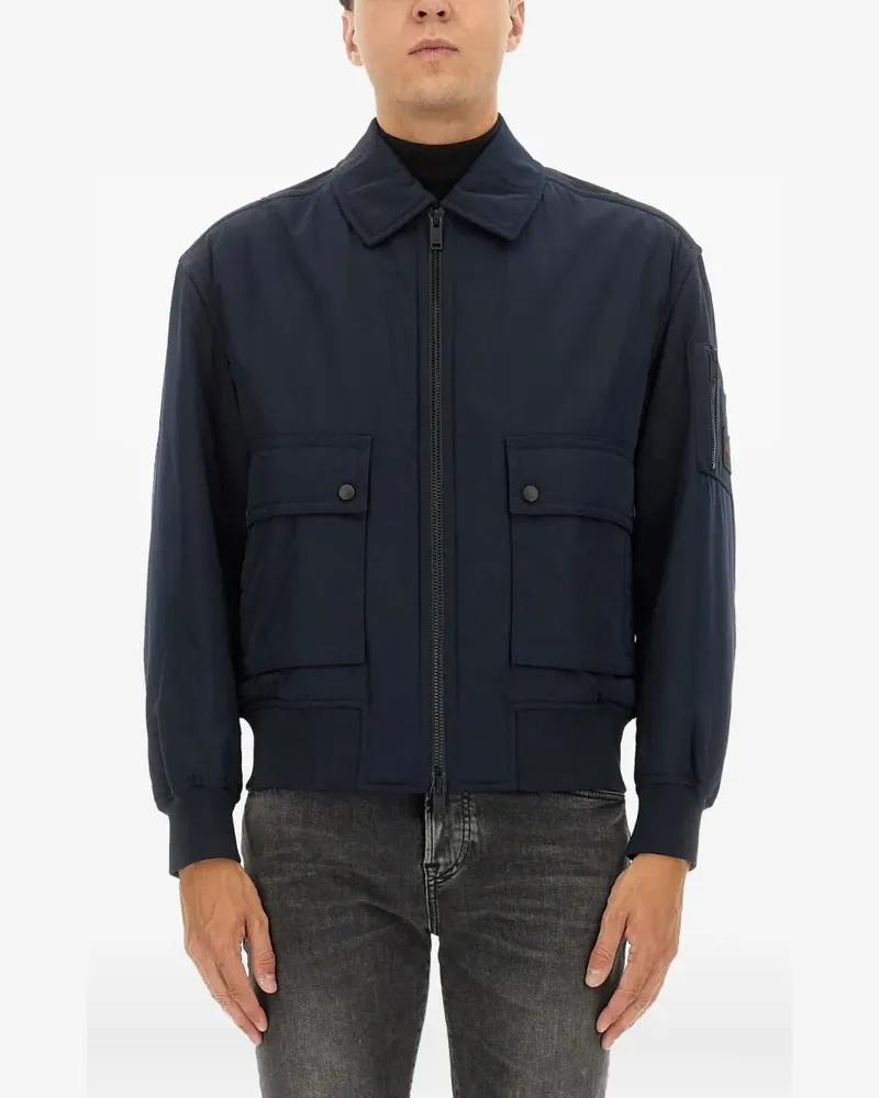 HUGO BOSS Jacke mit Kragentaschen - Blau Blau