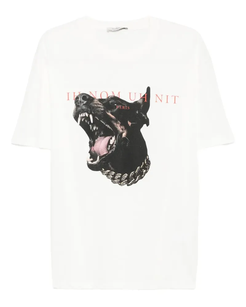 IH NOM UH NIT T-Shirt mit Hunde-Print - Weiß Weiß