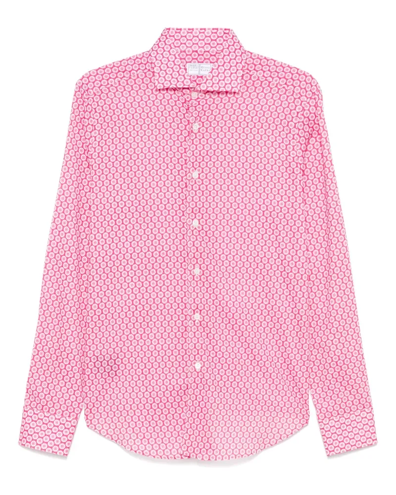 Fedeli Hemd mit Blumen-Print - Rosa Rosa