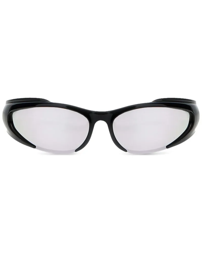 Balenciaga Eckige Reverse Xpander Sonnenbrille - Schwarz Schwarz